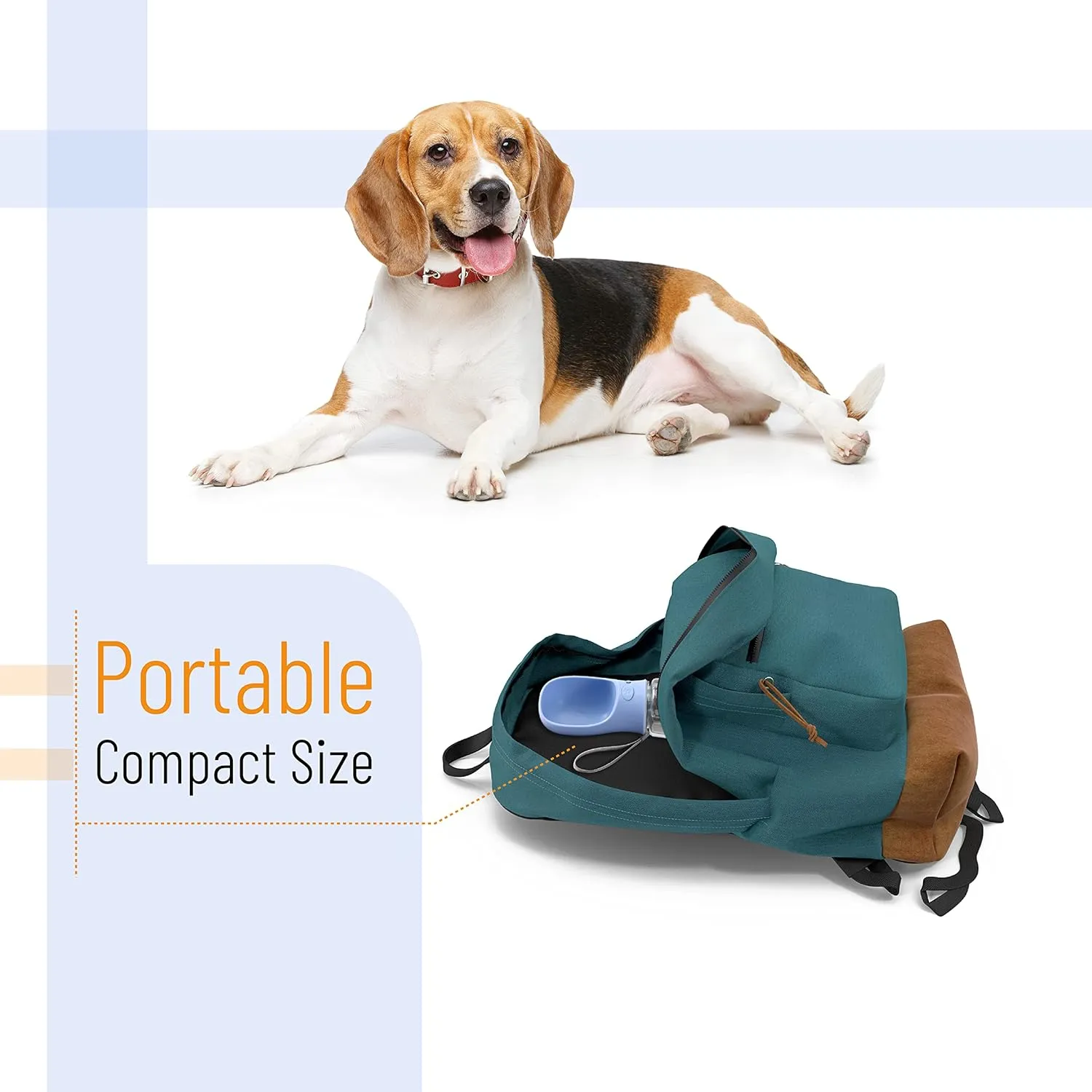 Mr. Pen Portable Dog Water Bottle - 19oz, Blue, Travel & Dispenser for Dogs