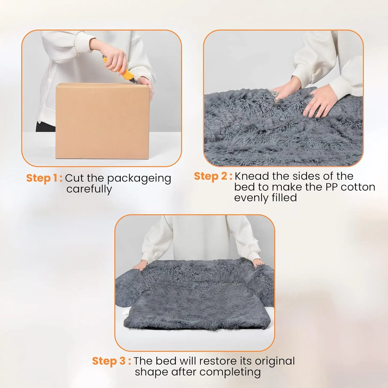 PawRoll Calming Dog Bed - Ultra Soft Dog Couch Cover Protector - Waterproof Lining, Non-Slip Sofa Dog Mat - Machine Washable Pet Sofa Ideal for Small Medium Large Dogs & Cats (Small, Dark Gray)
