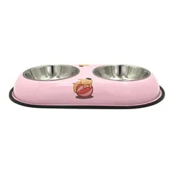 PAWS ASIA AliExpress New High Quality Outdoor Multi Color Fancy Patterned Pet Double Dog Bowls