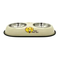 PAWS ASIA AliExpress New High Quality Outdoor Multi Color Fancy Patterned Pet Double Dog Bowls