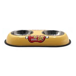 PAWS ASIA AliExpress New High Quality Outdoor Multi Color Fancy Patterned Pet Double Dog Bowls