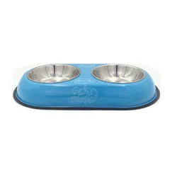 PAWS ASIA AliExpress New High Quality Outdoor Multi Color Fancy Patterned Pet Double Dog Bowls