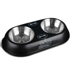 PAWS ASIA AliExpress New High Quality Outdoor Multi Color Fancy Patterned Pet Double Dog Bowls