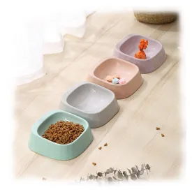 PAWS ASIA Factory High Quality Slanted Ceramic  Kawaii Rectangular Cat Bowl Feeder