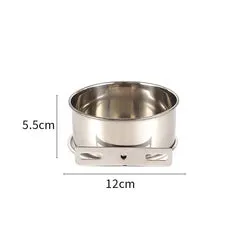PAWS ASIA Factory Stainless Steel Height Adjustable Portable Pet Travel Transport Feeding Fixed Hanging Dog Bowl