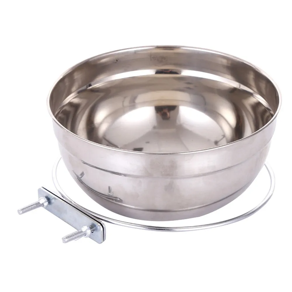 PAWS ASIA Factory Stainless Steel Height Adjustable Portable Pet Travel Transport Feeding Fixed Hanging Dog Bowl