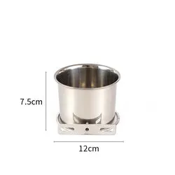 PAWS ASIA Factory Stainless Steel Height Adjustable Portable Pet Travel Transport Feeding Fixed Hanging Dog Bowl