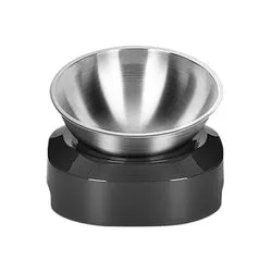 PAWS ASIA Supplier Stainless Steel Adjustable 15 Degree Tilted Raised Double Cat Bowl Dog