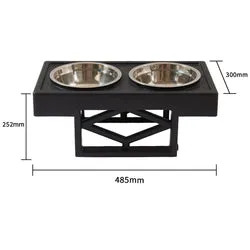 PAWS ASIA Supplier Stainless Steel Modern Luxury Elevated Double Dog Bowl Food Feeding
