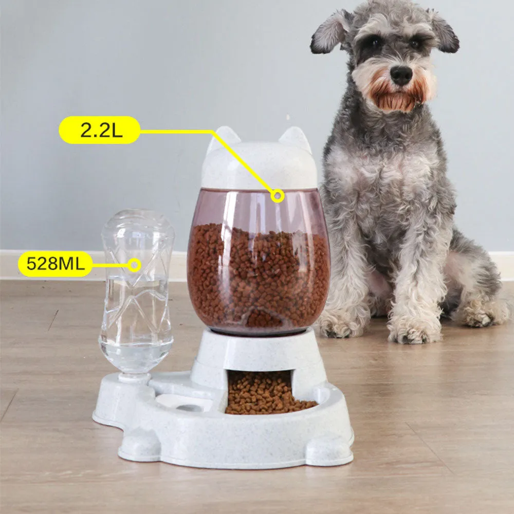 PAWS ASIA Suppliers Eco Friendly Plastic Cute Automatic Self Filling Food And Water Dog Bowl Cat
