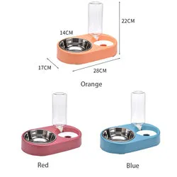 PAWS ASIA Suppliers Personalised PP Material And Stainless Steel Food And Water Pet Bowl