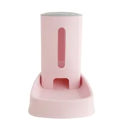 PAWS ASIA Wholesale New Large Automatic Plastic Double Storable Dog Food And Water Bowl 3.8L