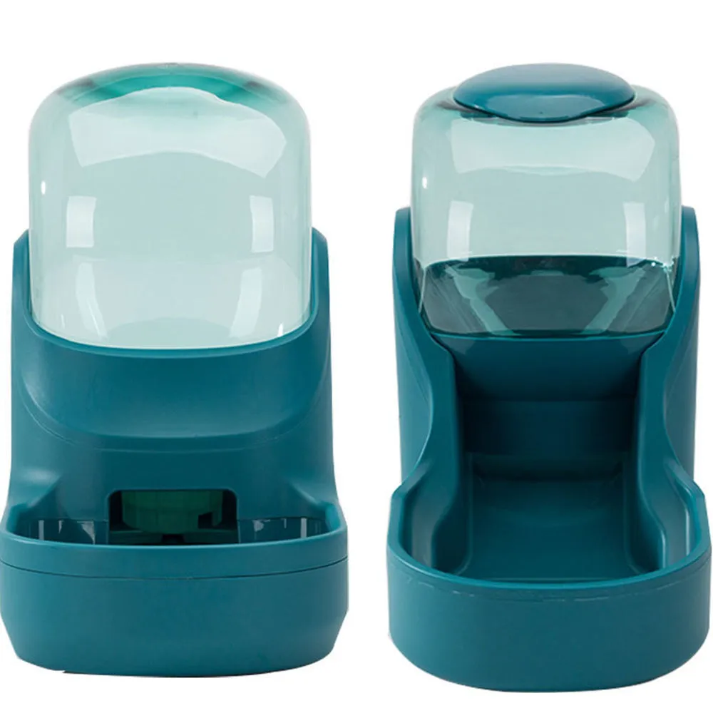 PAWS ASIA Wholesale Pet Supplies Eco Friendly Plastic Non Slip Double Automatic Pet Feeder Dog Bowl Set