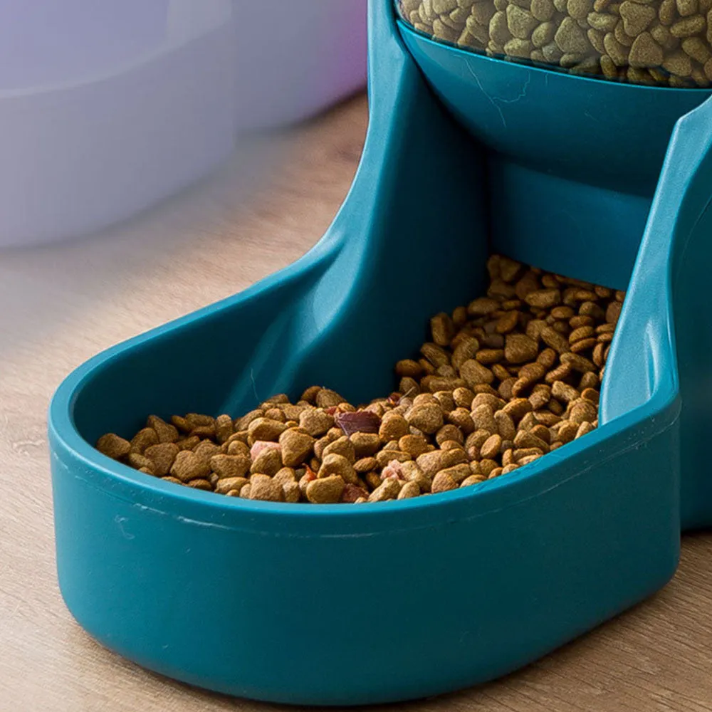 PAWS ASIA Wholesale Pet Supplies Eco Friendly Plastic Non Slip Double Automatic Pet Feeder Dog Bowl Set