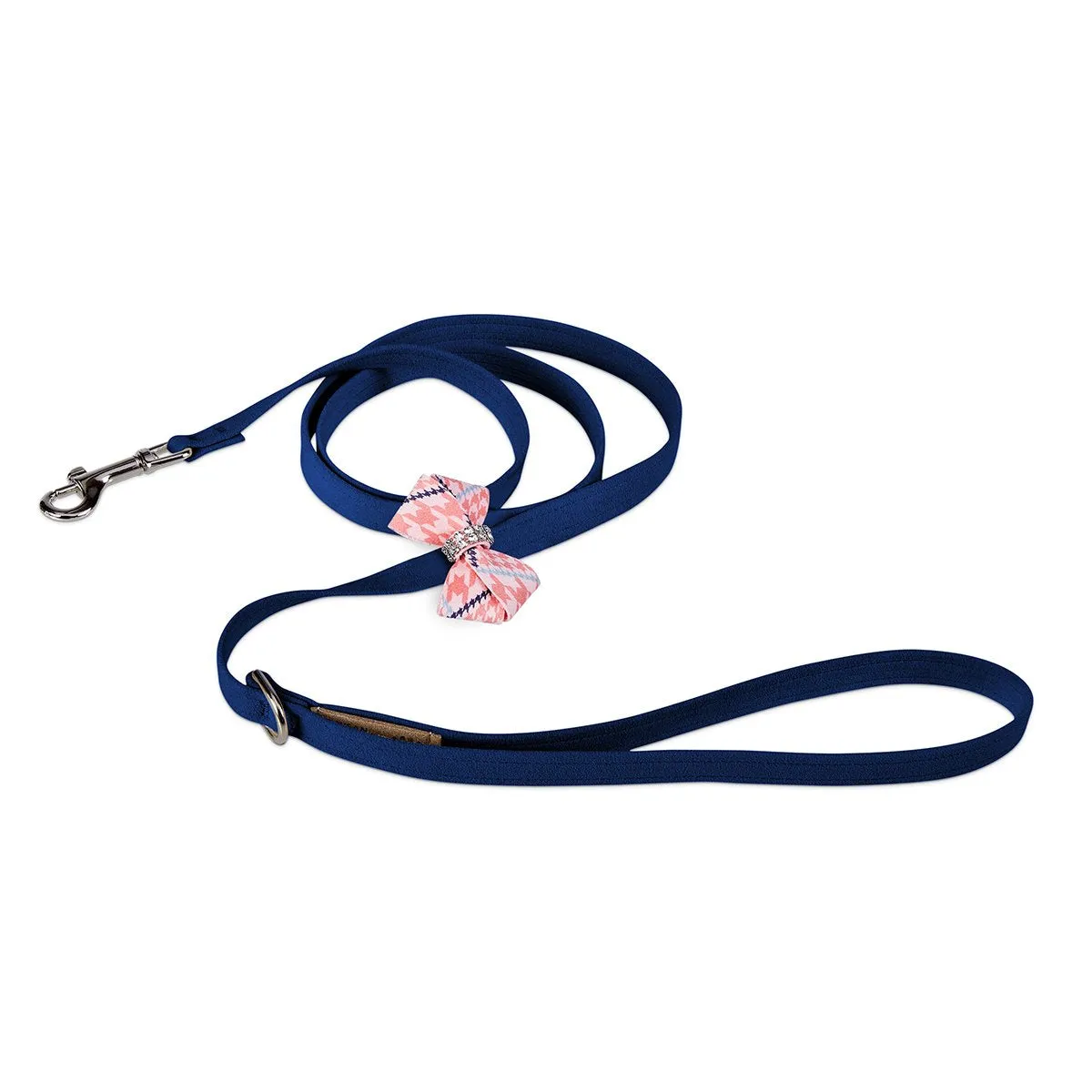 PeachesNCream Glen Houndstooth Nouveau Bow Leash
