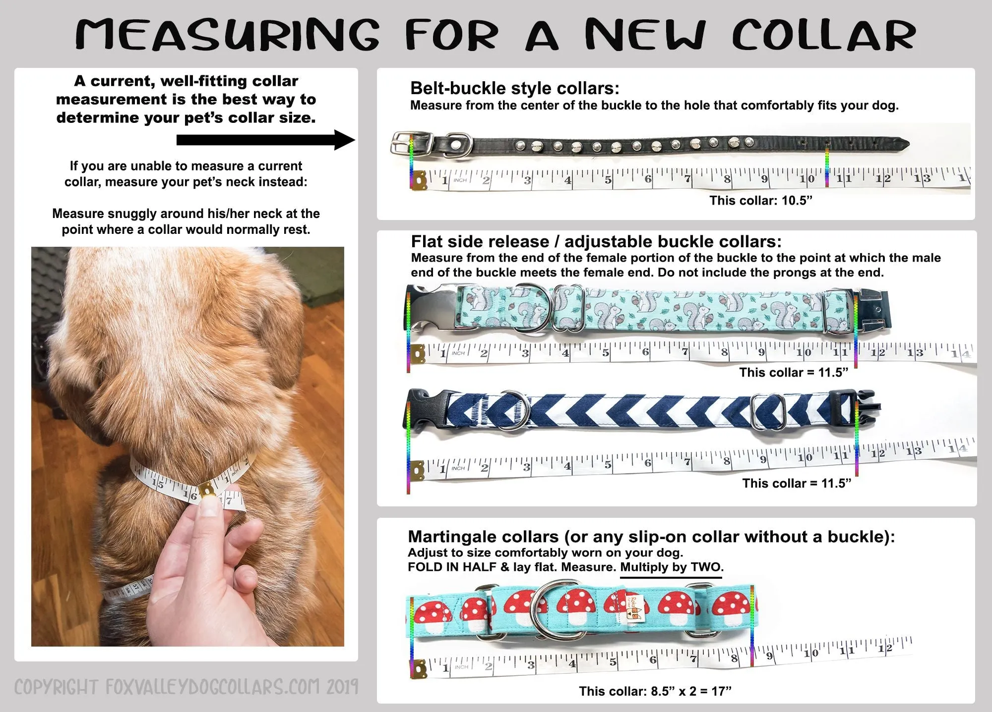 Peppermint Sticks Adjustable Dog Collar