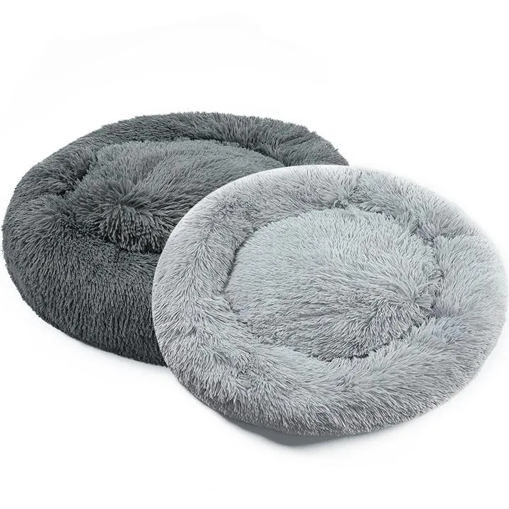 Pet Dog/Cat Soft Plush Round Cushion Bed 60cm / 80cm