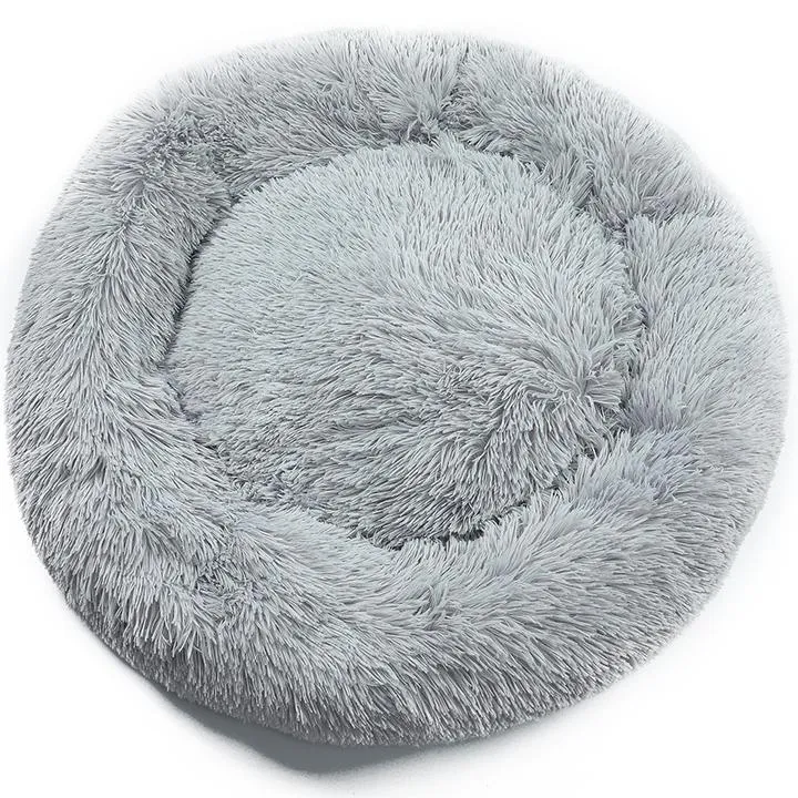 Pet Dog/Cat Soft Plush Round Cushion Bed 60cm / 80cm