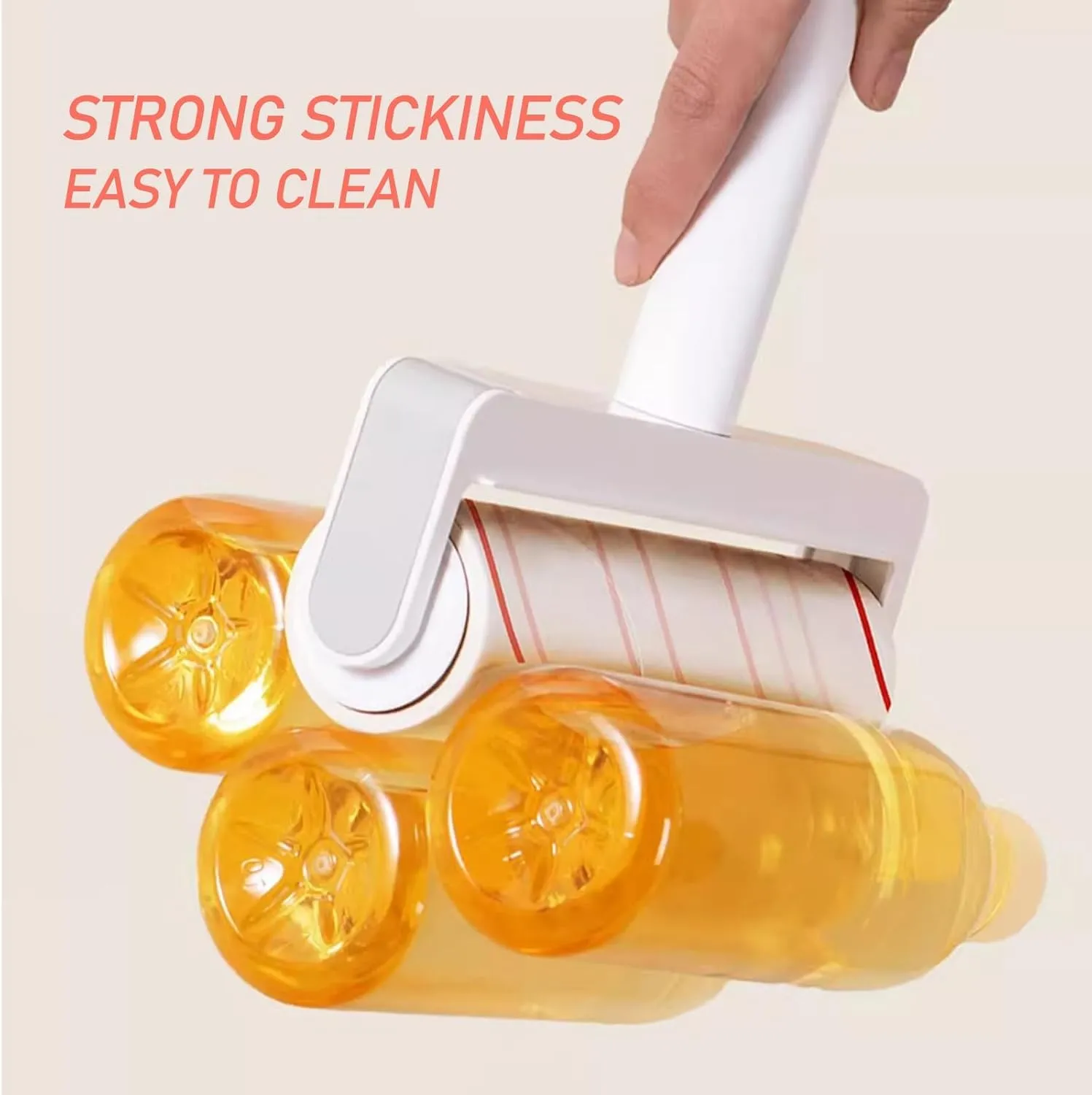 Pet Hair Remover for Laundry, Extra Sticky Reusable Lint Roller with Cover - Large 6.3 inch for Clothes, Furniture, High Adhesion Sheets (White)