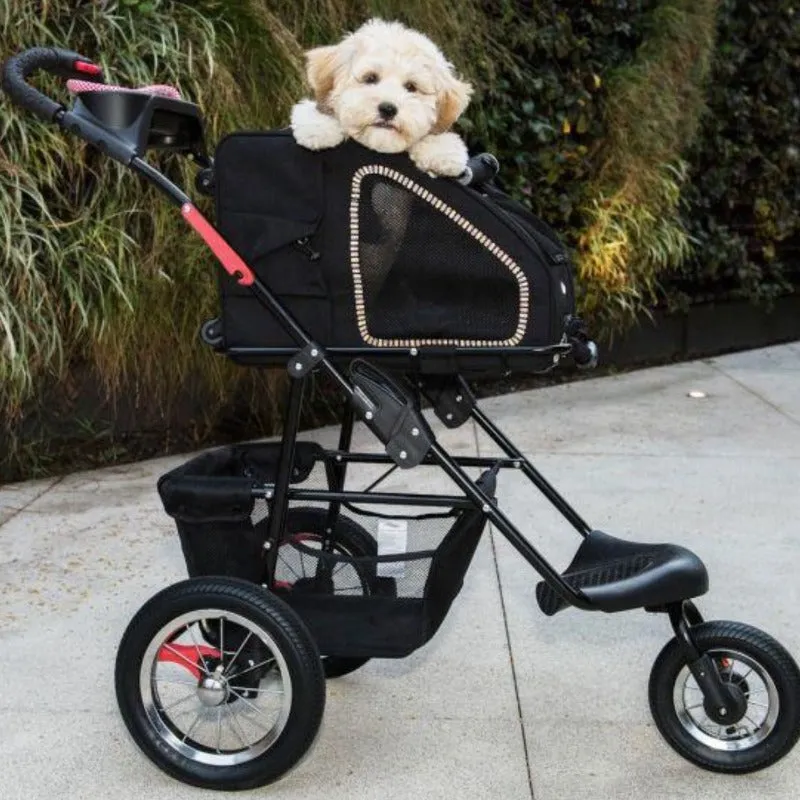 Petique, 5-in-1 Dog Carrier Cap. 25 lbs. [Backpack/Tote/Roller Bag/Car Seat]