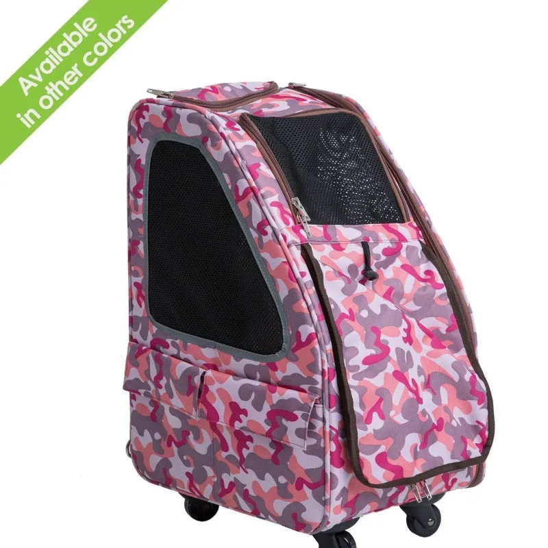 Petique, 5-in-1 Dog Carrier Cap. 25 lbs. [Backpack/Tote/Roller Bag/Car Seat]
