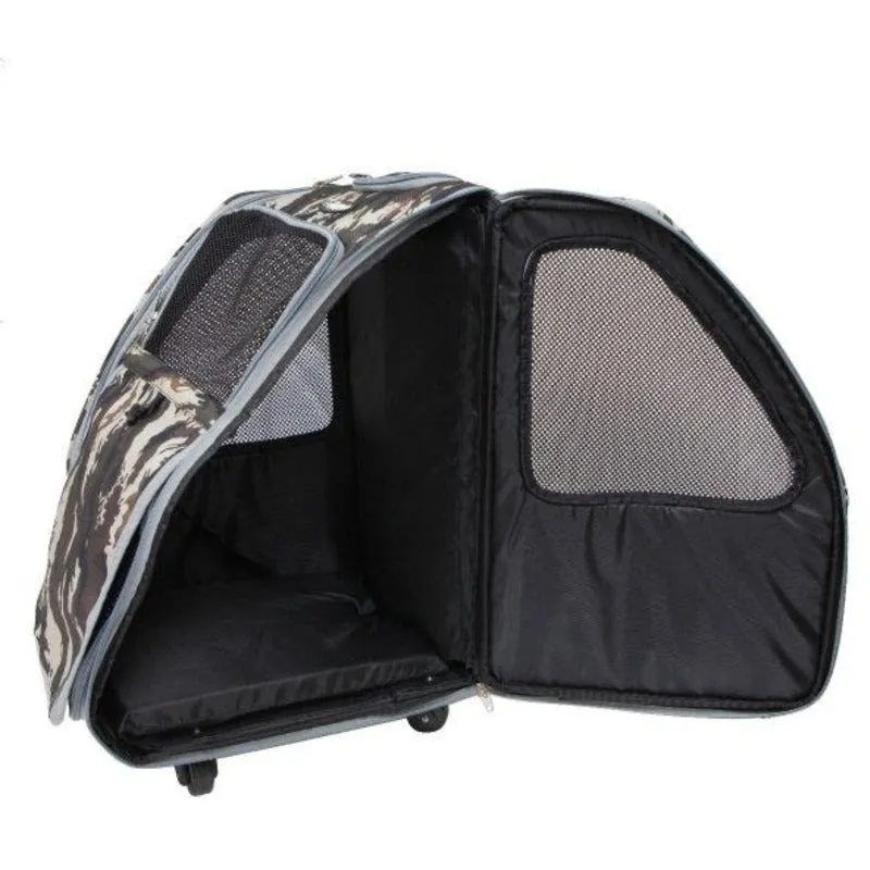 Petique, 5-in-1 Dog Carrier Cap. 25 lbs. [Backpack/Tote/Roller Bag/Car Seat]