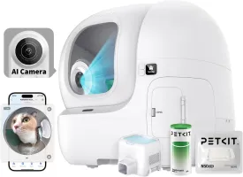 PETKIT 2025 PUROBOT MAX PRO AI-Camera Self Cleaning Cat Litter Box, 210 Wide Angle Lens, Automatic Cat Litter Box for Multiple Cats, 5G&2.4G WiFi/App Control/Odor-Free