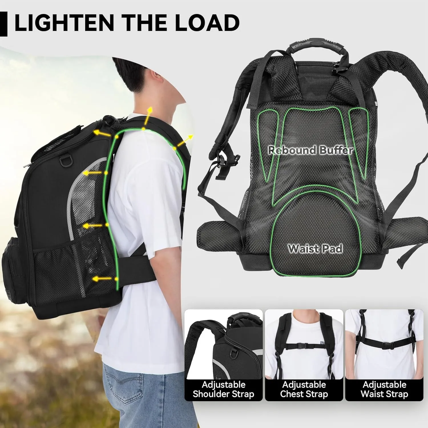 PETSFIT Dog Biking Backpack