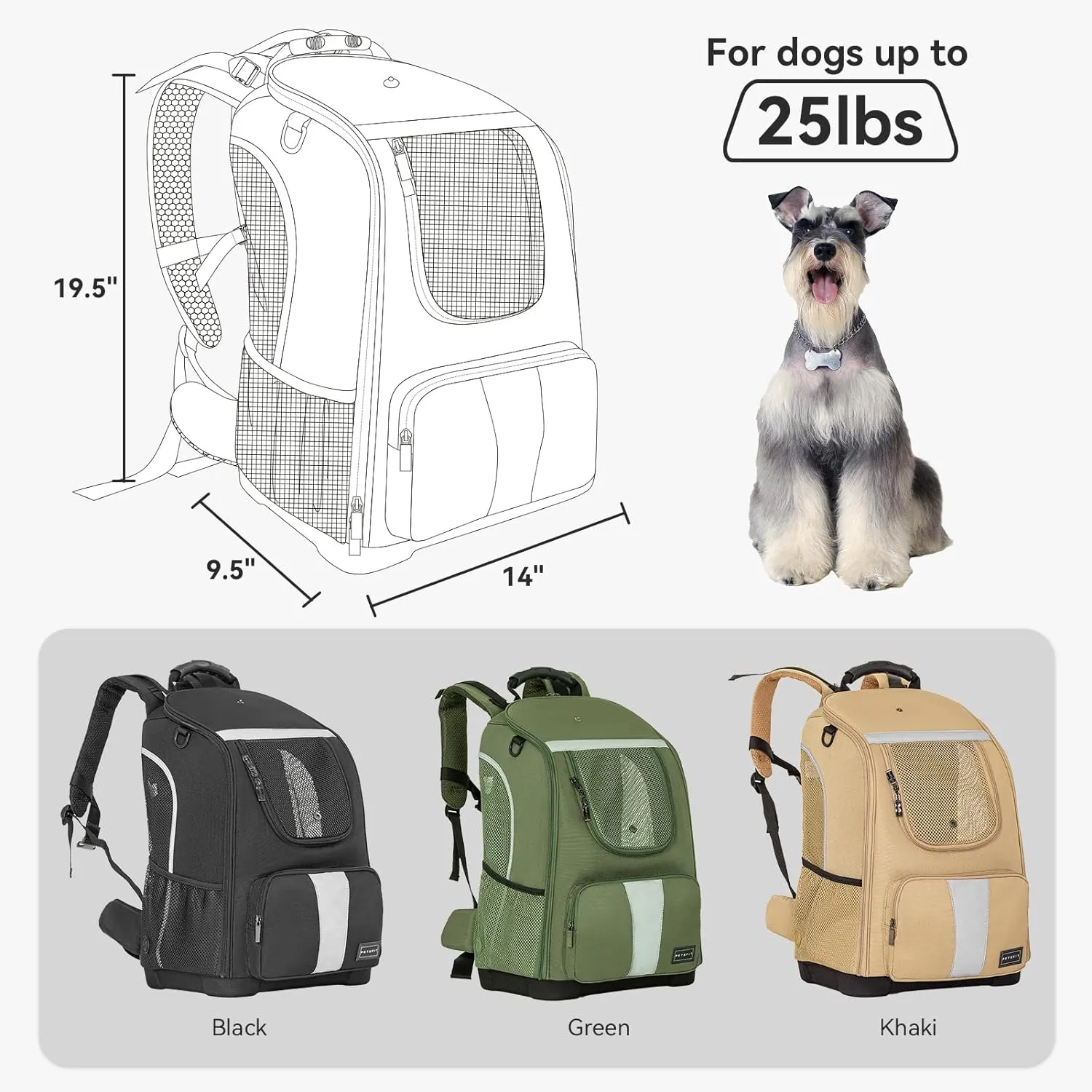 PETSFIT Dog Biking Backpack