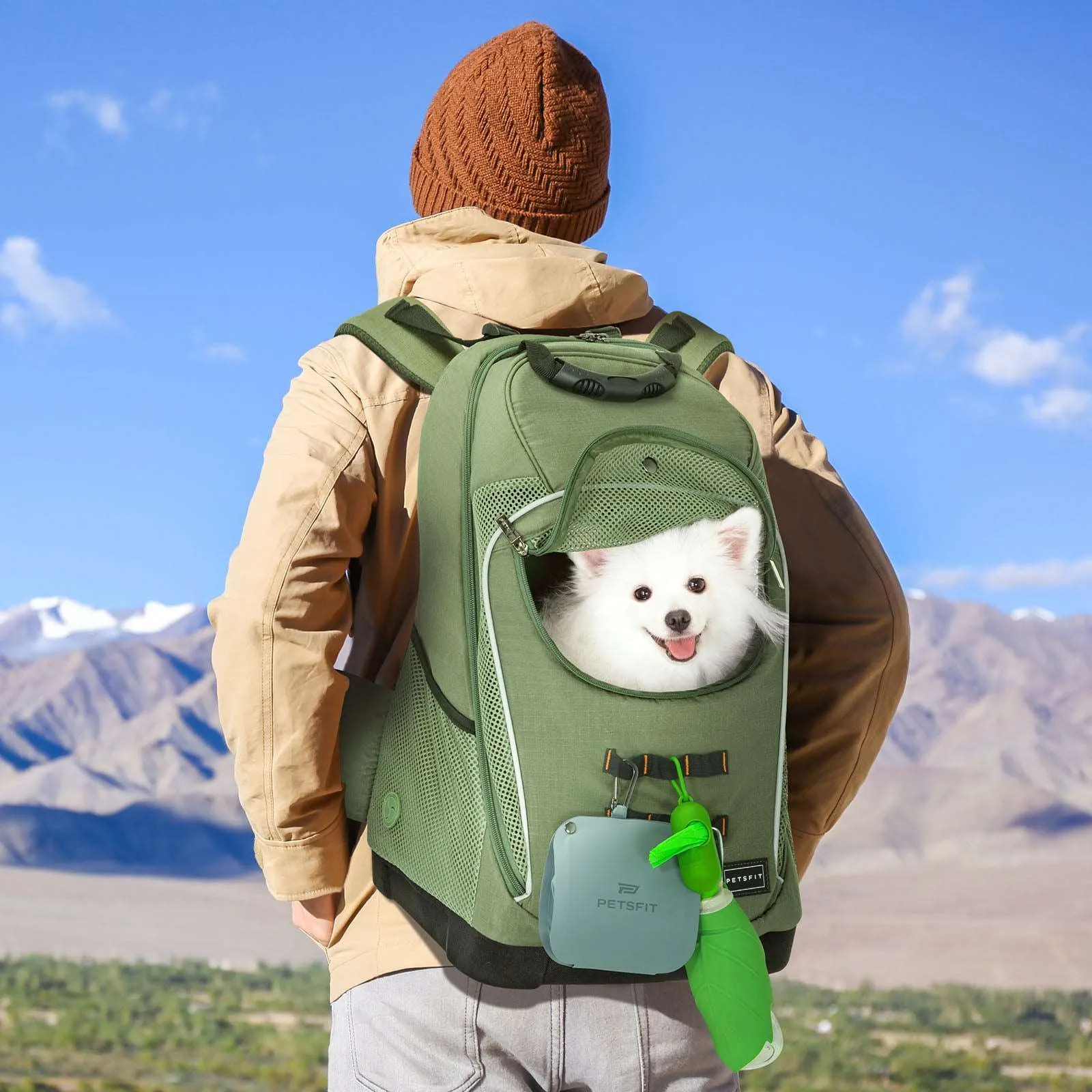 PETSFIT Dog Carrier Backpack 25 lbs For Hiking