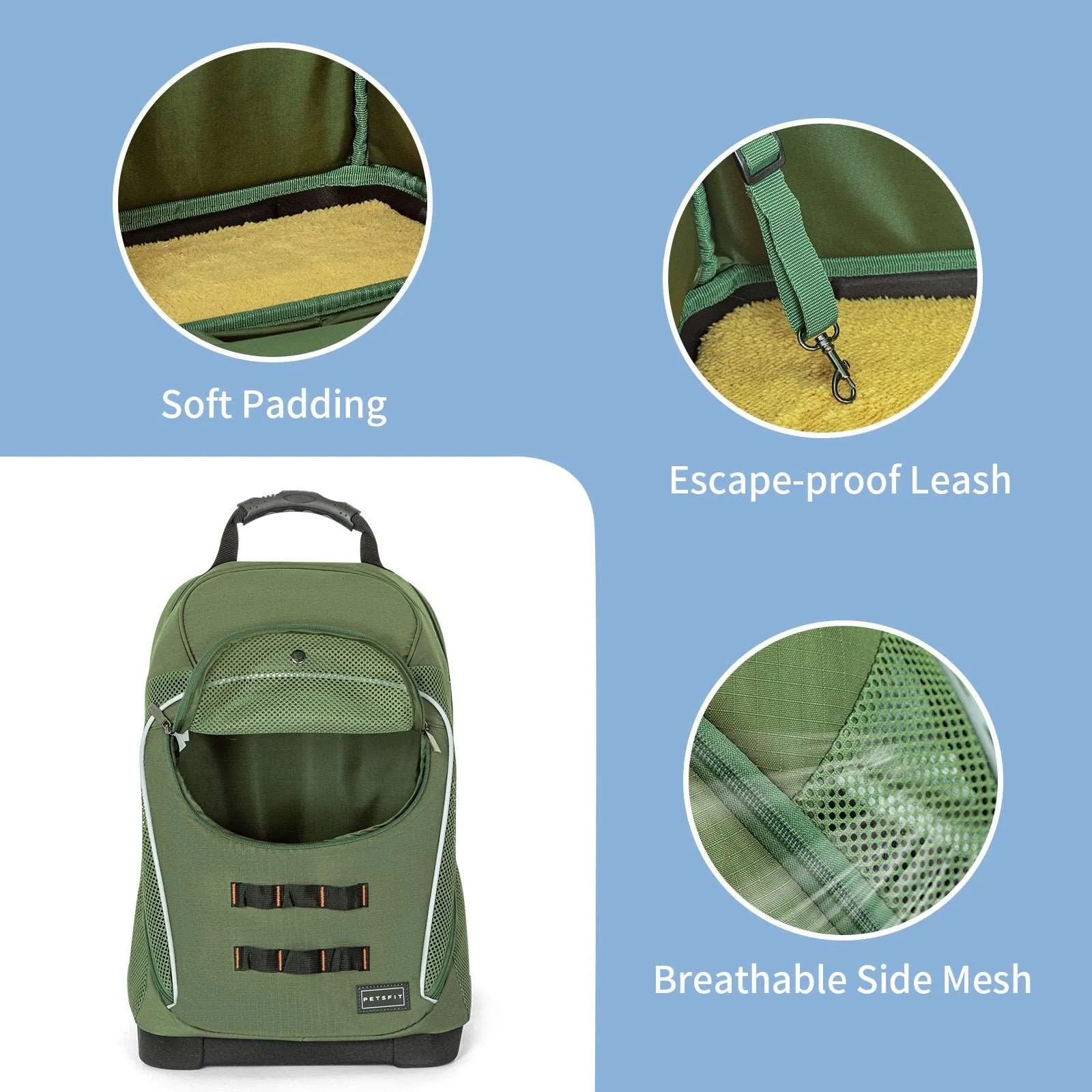 PETSFIT Dog Carrier Backpack 25 lbs For Hiking