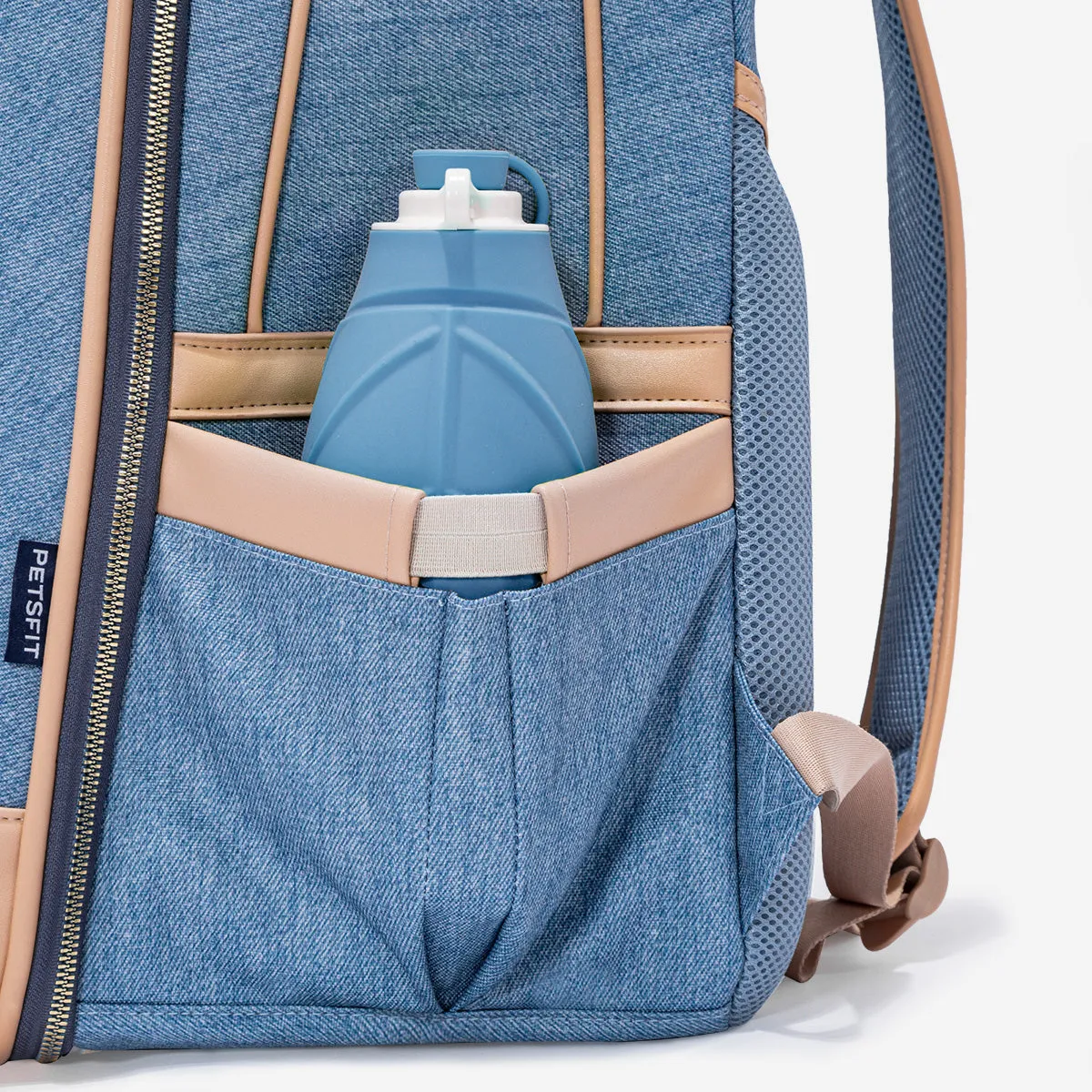 PETSFIT Vira Blazer Trendy Denim Pet Carrier Backpack