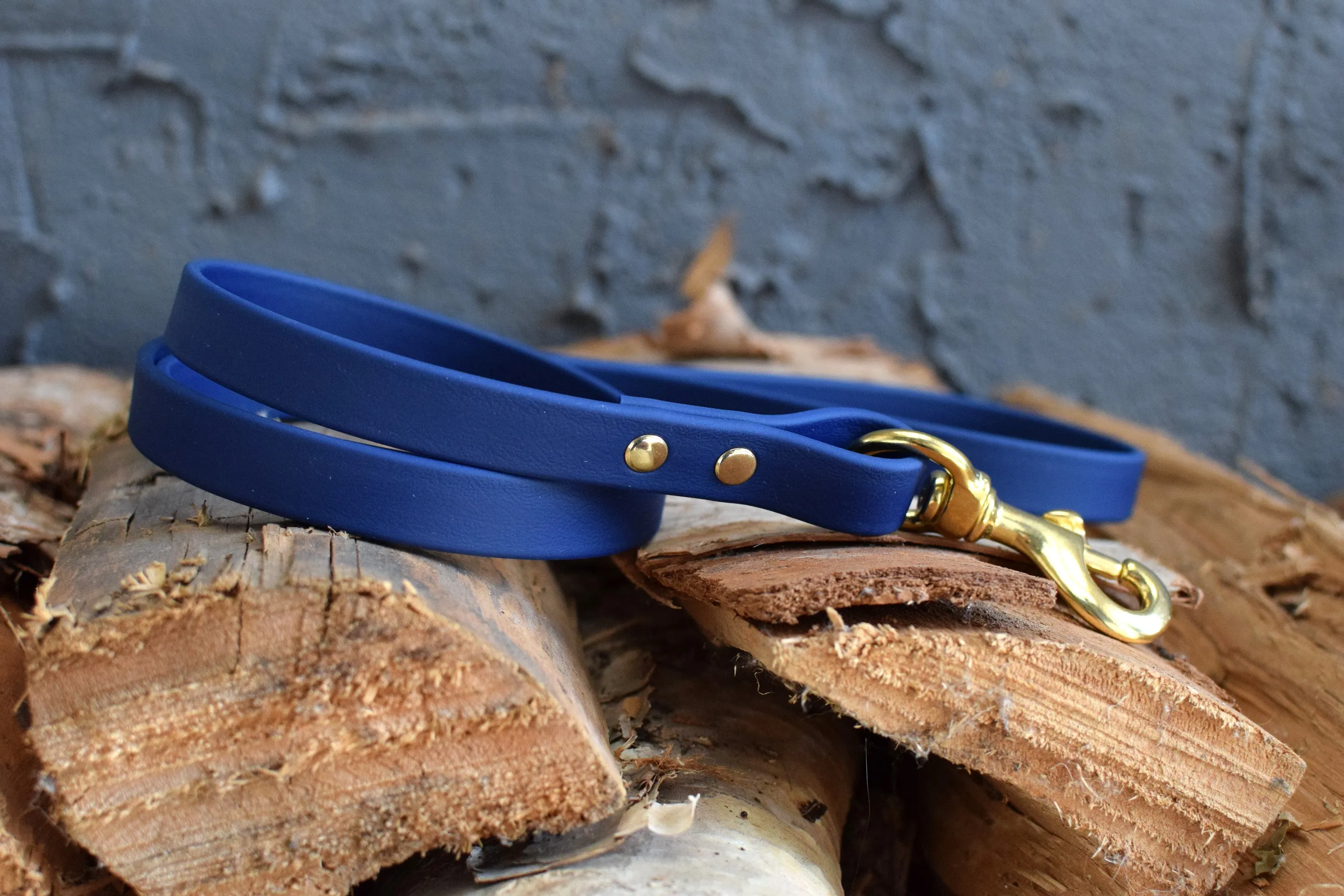 PREMADE COLLECTION - Navy & Brass Biothane Dog Leash