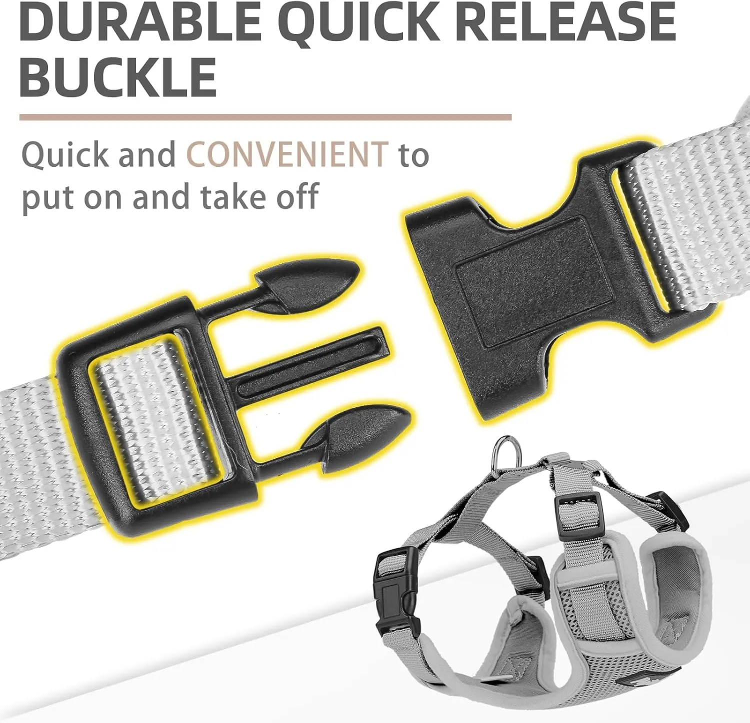 PUPTECK Small Dog Harness and Leash Set, No Pull Adjustable Puppy Cat Harness, Reflective Soft Mesh Pet Vest Small Sized