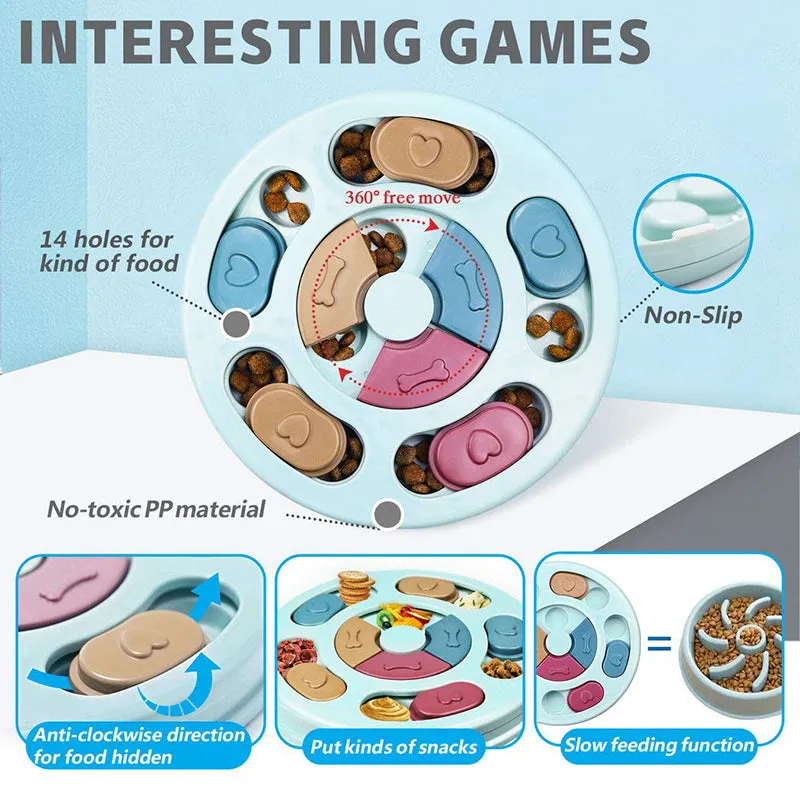 QUMY Dog Puzzle Toys Bowl