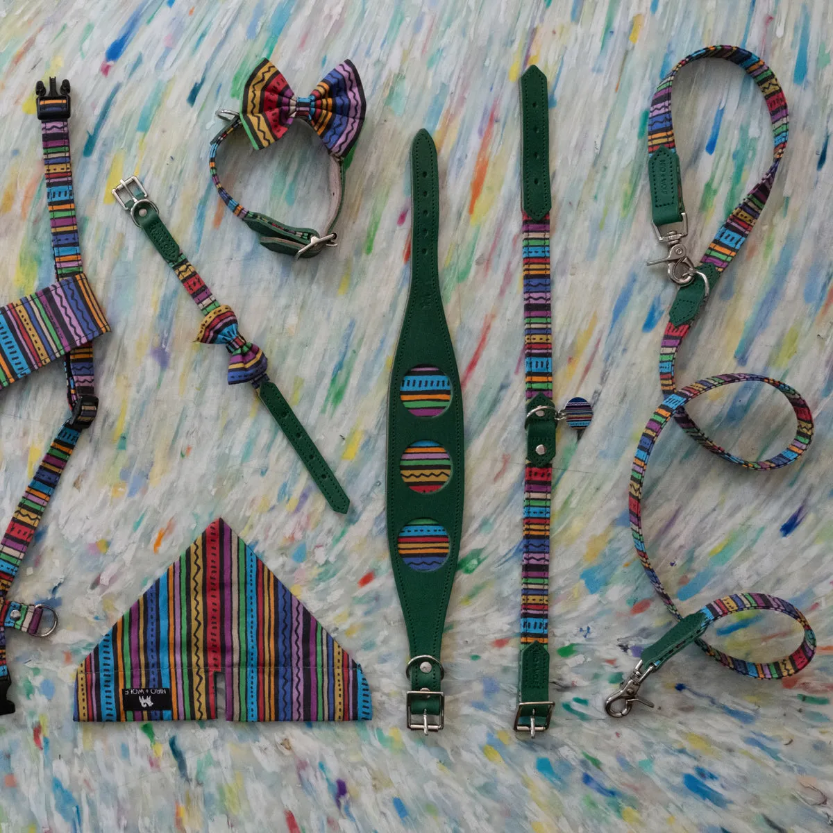 Rainbow Stripe Classic Dog Lead