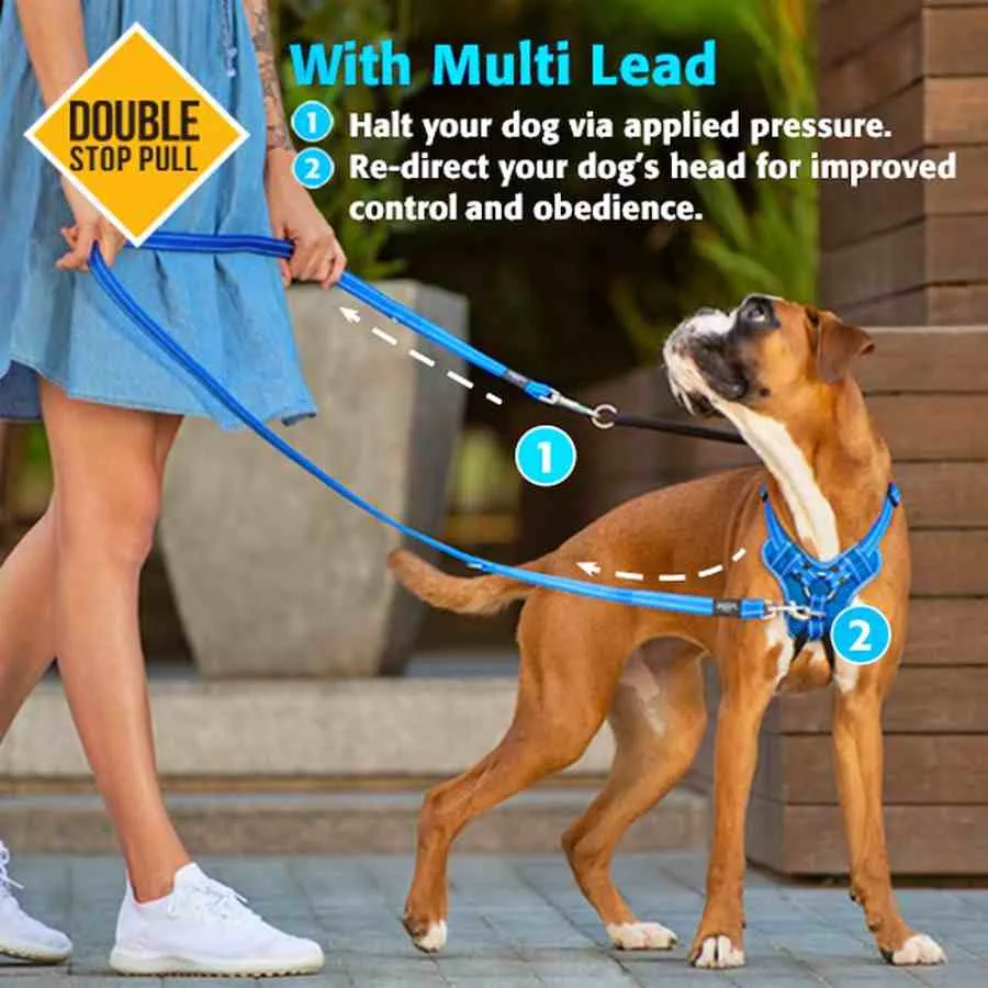 Rogz Control Stop-Pull Harness Red
