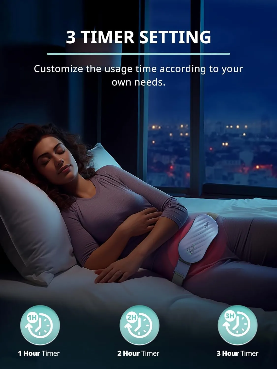Slimpal AI Portable Heating Pad for Period Cramps, Smart AI Heat Chip, FSA HSA Eligible, Electric Cordless Heating Belt for Back, Belly, Stomach, Menstrual Heat Pad Gifts for Girl Women Her Aqua S2