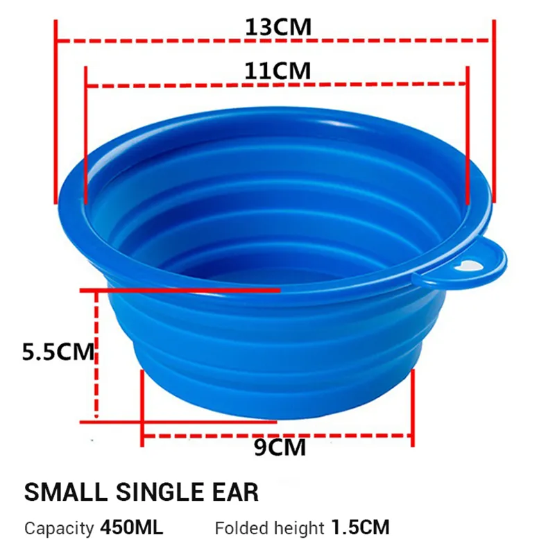 Small Silicone Dog Bowl Travel Folding Dog Bowl Tpe Pet Folding Bowl Outdoor Portable Dog Bowl