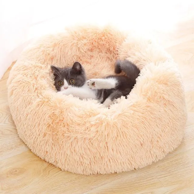 Soft & Fluffy Plush Calming Pet Bed