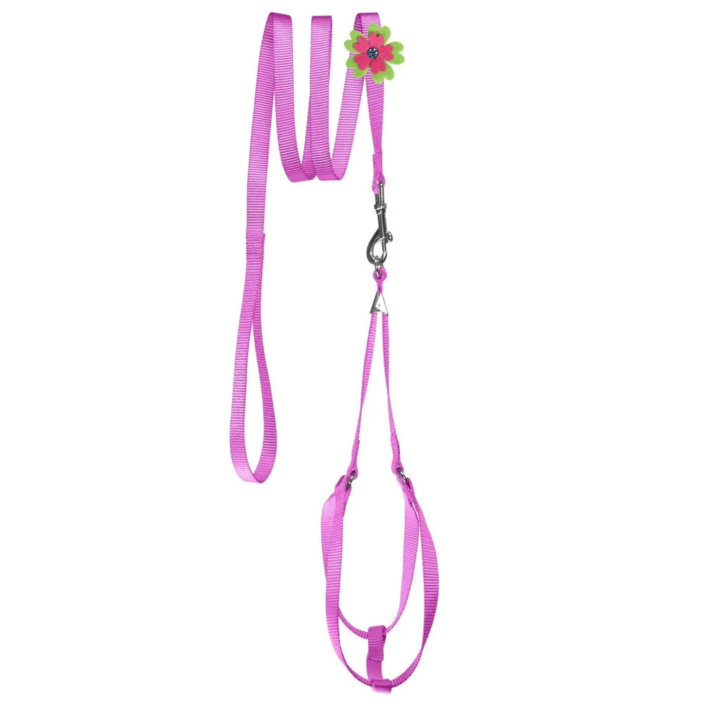 Step-In Nylon Harness   Optional Flower Leash