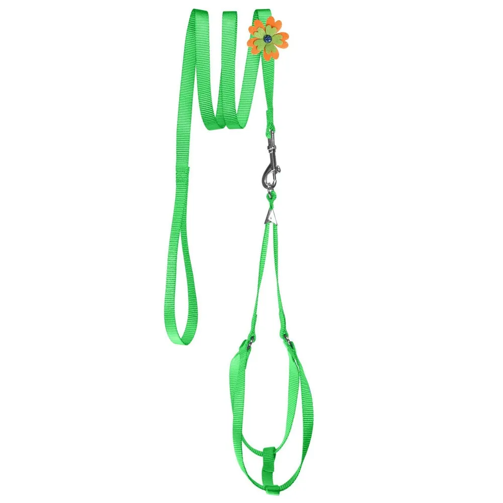 Step-In Nylon Harness   Optional Flower Leash