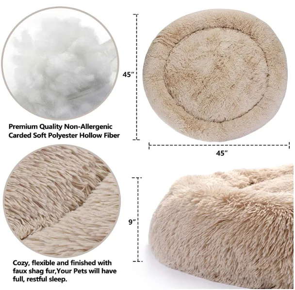 ZENY™Pet Bed for Dogs & Cats, Anti-Slip, Machine Washable, Ultra Soft Washable Dog and Cat Cushion Bed